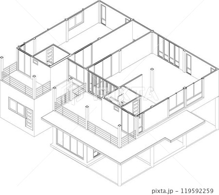 3D illustration of industrial project 119592259