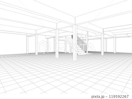 3D illustration of industrial project 3D illustration of industrial project 119592267