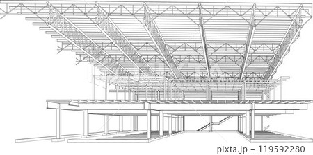 3D illustration of industrial project 3D illustration of industrial project 119592280
