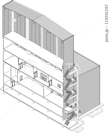 3D illustration of industrial project 119592287