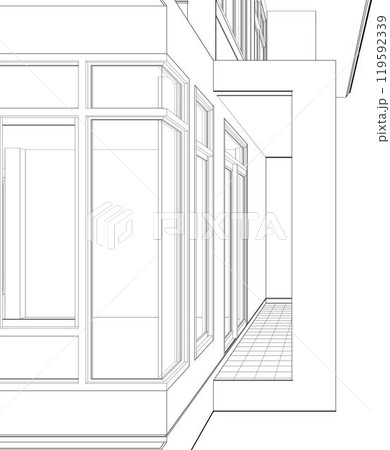 3D illustration of building project 119592339