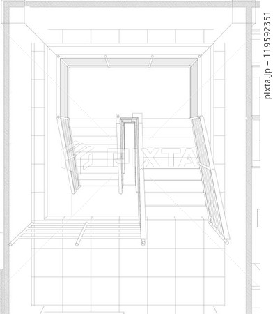 3D illustration of building project 119592351