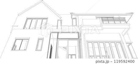 3D illustration of building project 3D illustration of building project 119592400