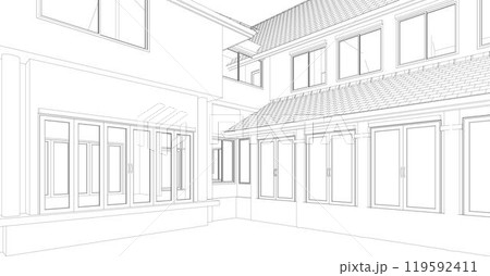 3D illustration of building project 3D illustration of building project 119592411