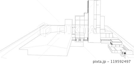 3D illustration of building project 119592497
