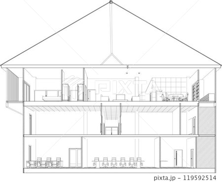 3D illustration of building project 119592514