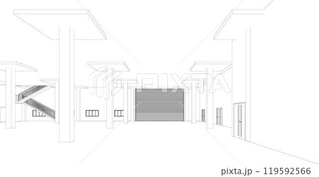 3D illustration of building project 3D illustration of building project 119592566
