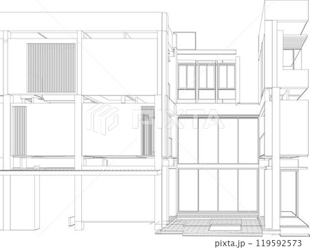 3D illustration of building project 3D illustration of building project 119592573