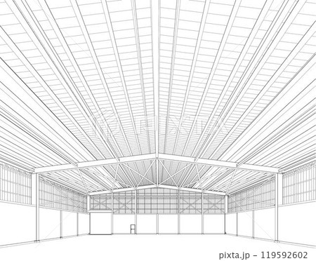 3D illustration of building project 3D illustration of building project 119592602