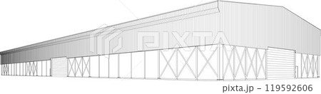 3D illustration of building project 3D illustration of building project 119592606