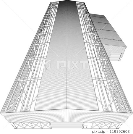 3D illustration of building project 119592608