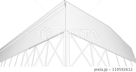 3D illustration of building project 119592612