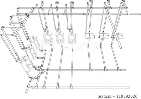 3D illustration of building project 3D illustration of building project 119592620