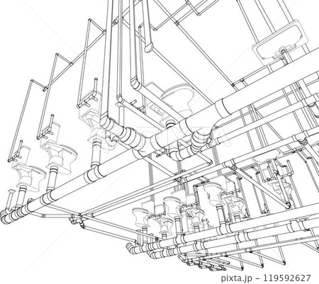 3D illustration of building project 3D illustration of building project 119592627