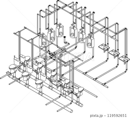3D illustration of building project 3D illustration of building project 119592651