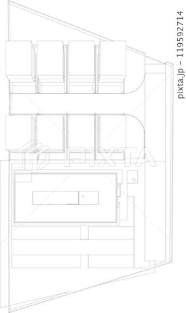 3D illustration of building project 119592714