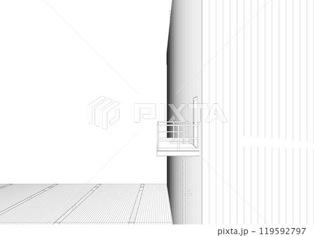 3D illustration of building project 119592797