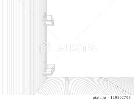 3D illustration of building project 119592798