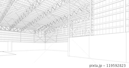 3D illustration of building project 3D illustration of building project 119592823
