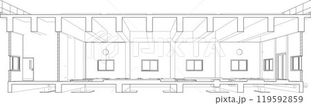 3D illustration of building project 119592859