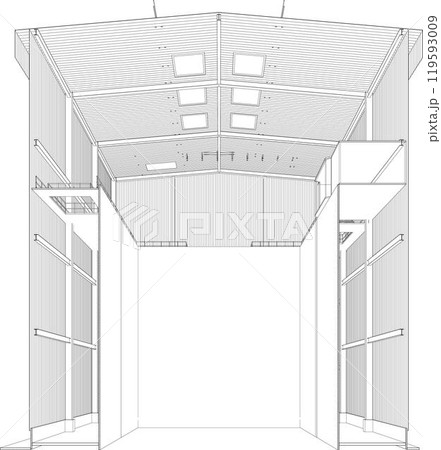 3D illustration of building project 3D illustration of building project 119593009