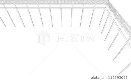 3D illustration of building project 3D illustration of building project 119593035