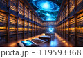 アカシックレコード│図書館│宇宙│神秘的な空間│知識の宝庫│イラスト素材 119593368