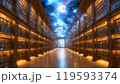 アカシックレコード│図書館│未来都市│宇宙│神秘│イラスト 119593374
