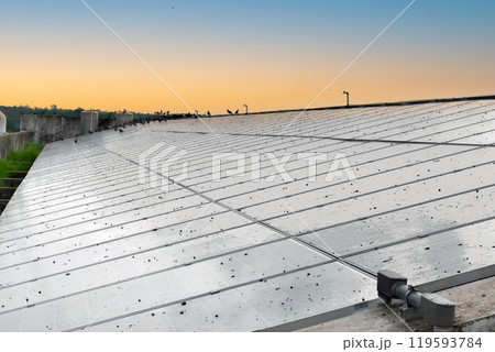 Photovoltaic panel, new technology to store and use the power from the nature with human life, sustainable energy and environmental friend concept. Photovoltaic panel, new technology to store and use the power from the nature with human life, sustainable energy and environmental friend concept. 119593784