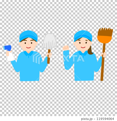 Cleaning worker 119594064