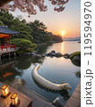 桜と橋のある風景 119594970
