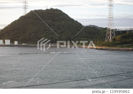 下関 満珠荘から見る関門海峡 遊漁船 下関 満珠荘から見る関門海峡 遊漁船 119595662