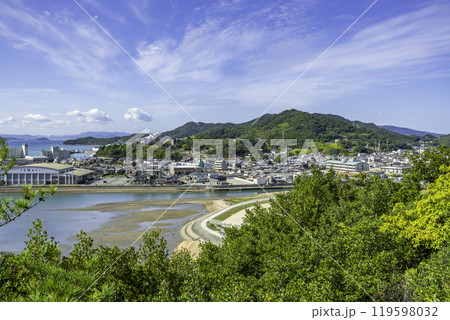 小豆島　土庄町の街並み　香川県土庄町 119598032