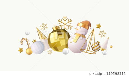 3d Christmas background 3d Christmas background 119598313