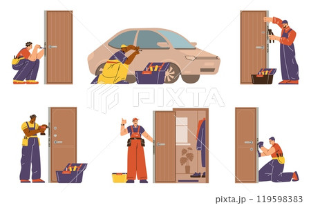 Set about the work of a Locksmith. Set about the work of a Locksmith. 119598383