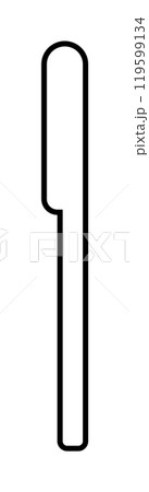 A simple vertical black line with rounded...のイラスト素材 [119599134] - PIXTA