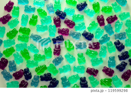 Colorful gummy candies, jelly bears sweets Colorful gummy candies, jelly bears sweets 119599298