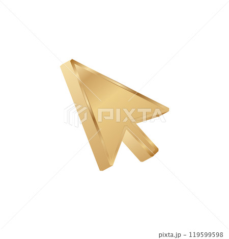 Golden cursor for computer. 119599598