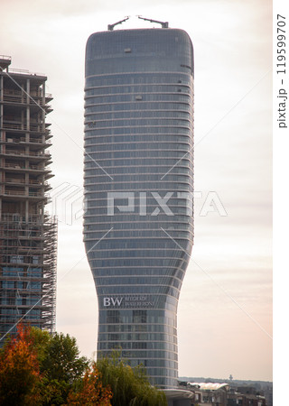 Belgrade Tower and Waterfront (Beograd na vodi) modern residential and commercial complex on Sava river in Belgrade, Serbia Belgrade Tower and Waterfront (Beograd na vodi) modern residential and commercial complex on Sava river in Belgrade, Serbia 119599707