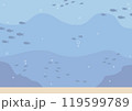 背景に使える水中のイラスト 119599789