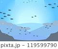 背景に使える水中のイラスト 119599790
