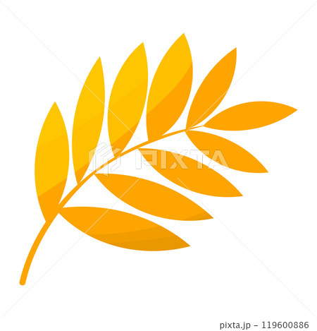 leaf foliage autumn colored forest element icon 119600886