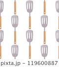 slotted kitchen spatula fry cook pattern vector 119600887