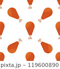 chicken legs fried fast food pattern background 119600890