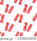 bacon slices fresh breakfast background textile pattern 119600898
