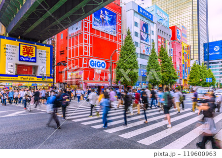 日本の東京都市景観 10月。インバウンド続く…外国人観光客らで賑わう秋葉原=24日 日本の東京都市景観 10月。インバウンド続く…外国人観光客らで賑わう秋葉原=24日 119600963