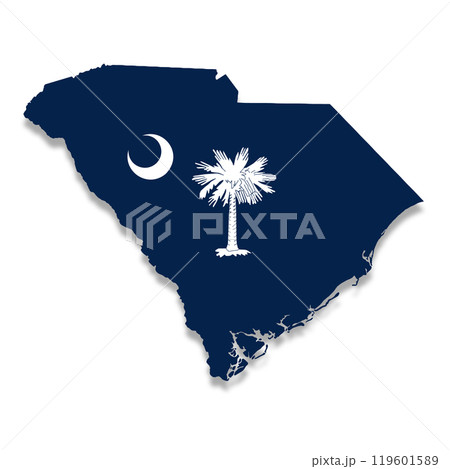 South Carolina State Flag Map South Carolina State Flag Map 119601589