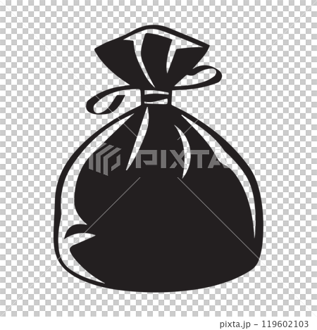 Black Money Bag Icon for Investment and Budgeting Design 119602103