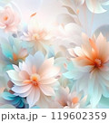 Pink and lilac shades flowers background. 119602359