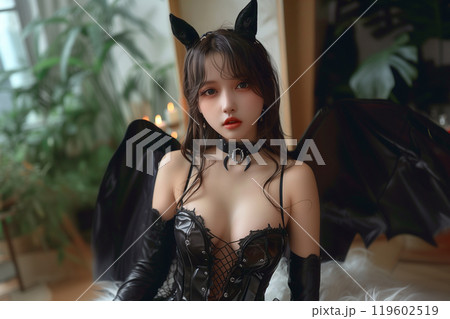 ハロウィンにぴったりな小悪魔コスチューム 119602519